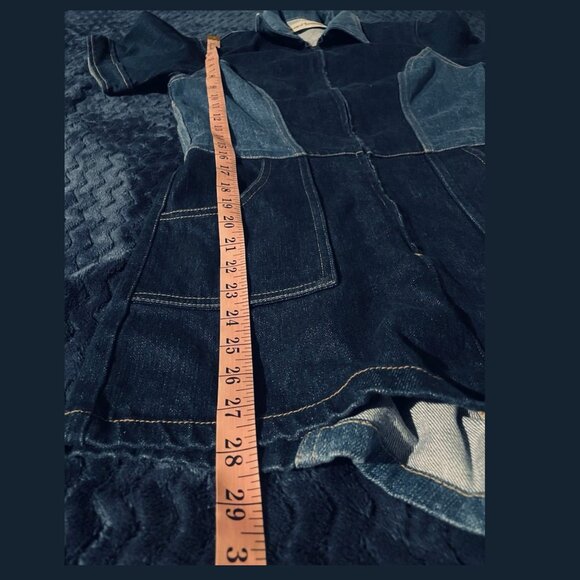 Stoned Immaculate Womens Size Medium Denim Romper Short Sleeve USA Made *No Belt - Picture 3 of 5